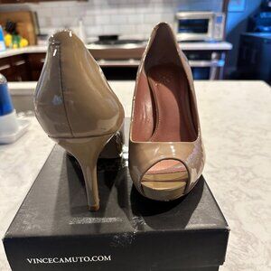 Gently Used Nude Vince Camuto Patton Leather Heels